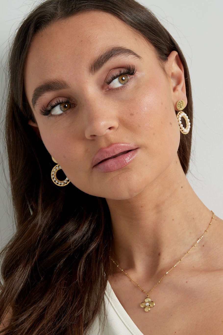 flower necklace with pearl h5Picture2